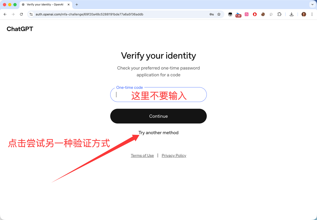 2FA 输入界面 1